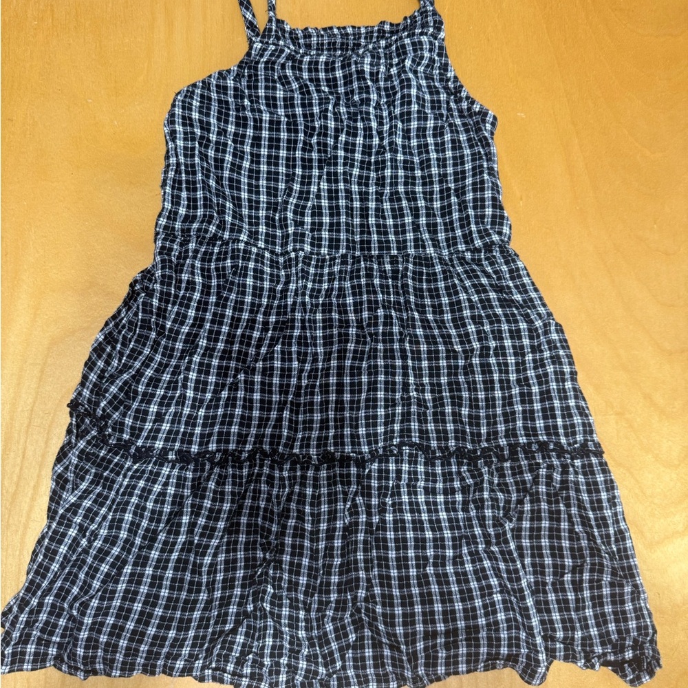 Abercrombie Kids Black and White Plaid Dress